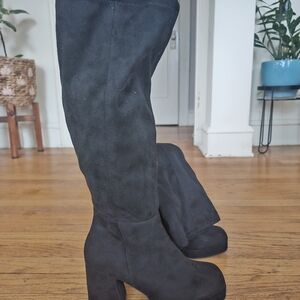 Candie's Black Over the Knee Boots